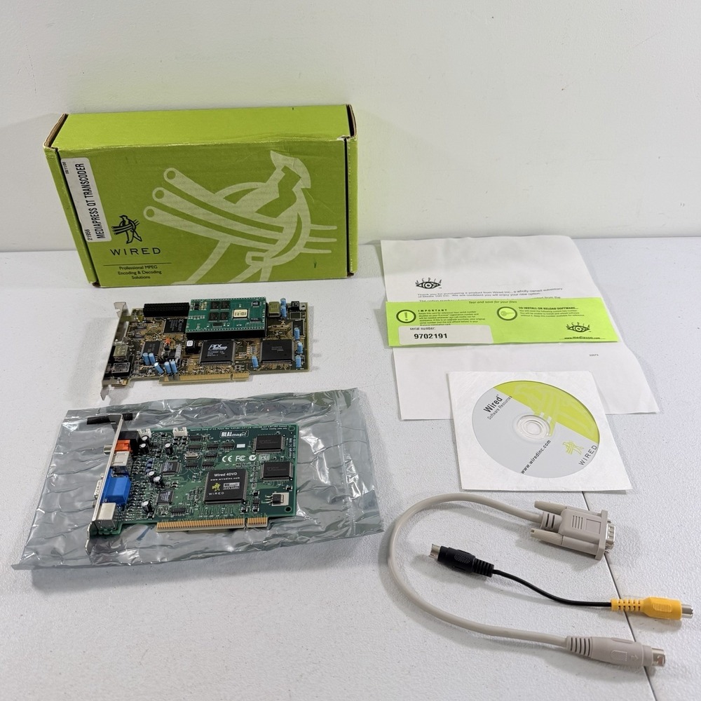 Wired Media 100 Mediapress QT Transcoder 2 PCI Video Cards Boards 21956